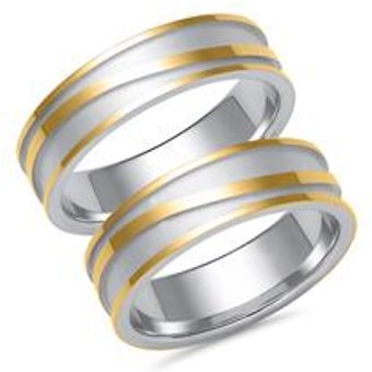 Trauringe aus Weiß- und Gelbgold