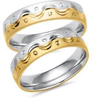 Eheringe aus Weiß- und Gelbgold