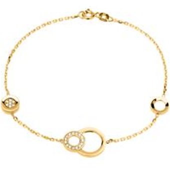 Armband Kreise aus 333er Gold mit Zirkonia