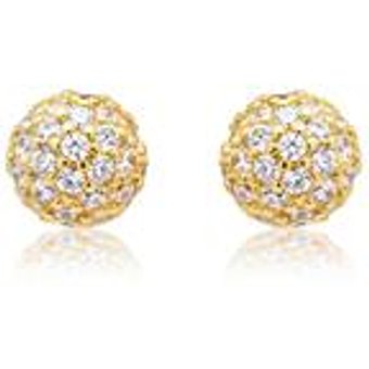 Goldohrstecker: 333er Gelbgold mit Zirkonia