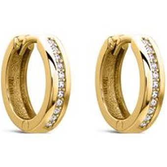 Creolen für Damen aus 333er Gelbgold mit Zirkonia