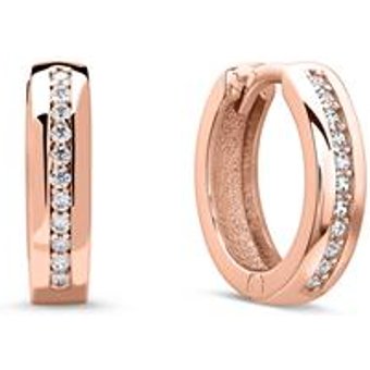 333er Roségold Creolen mit Zirkonia