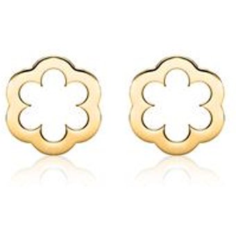 Blumen Ohrstecker für Damen aus 585er Gold