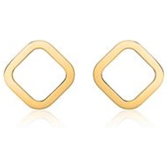 Quadratische Ohrstecker fĂĽr Damen aus 14K Gold