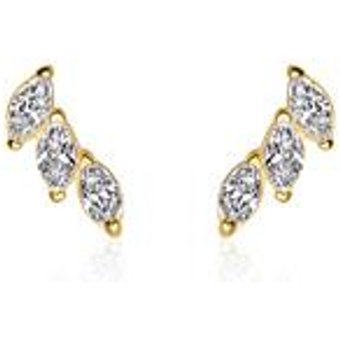 375er Gold Ohrstecker für Damen mit Zirkonia