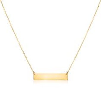 Gravur Kette fĂĽr Damen aus 375er Gold