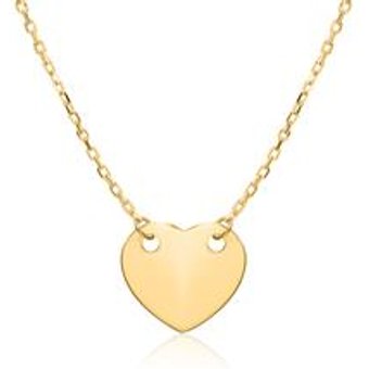 Gravierbare Damenkette Herz aus 375er Gold
