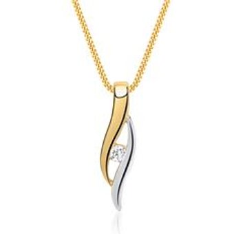 333er Gelb- Weißgold Kette mit Anhänger