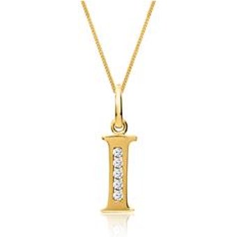 333er Goldkette Buchstabe I mit Zirkonia