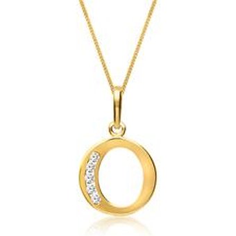 333er Goldkette Buchstabe O mit Zirkonia