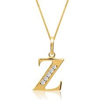 333er Goldkette Buchstabe Z mit Zirkonia