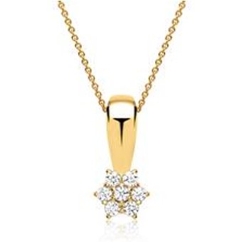 Edle 333er Goldkette mit Zirkonia Stern