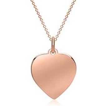 Herzkette aus 333er Roségold gravierbar