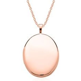 Kette mit Medaillon aus 14K Roségold gravierbar