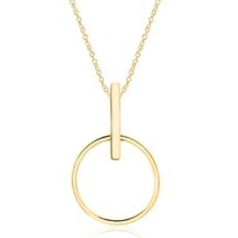 Kreis Kette fĂĽr Damen aus 375er Gold