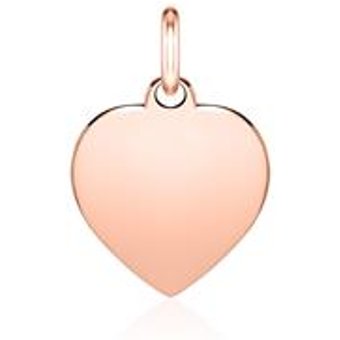 Gravierbarer Anhänger Herz aus 585er Roségold