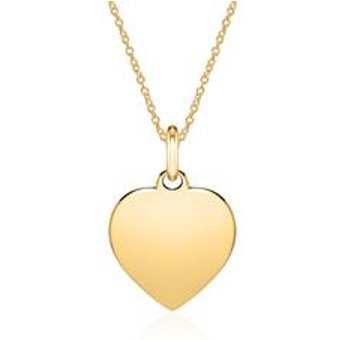 585er Goldkette Herz, gravierbar