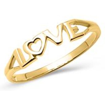 Ring Love-Schriftzug 333er Gold