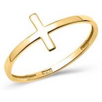 Ring in Kreuzform 333er Gelbgold