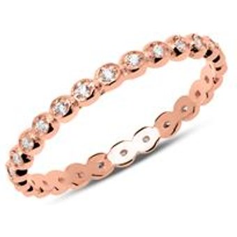 Ring aus 8-karätigem Roségold mit Zirkonia