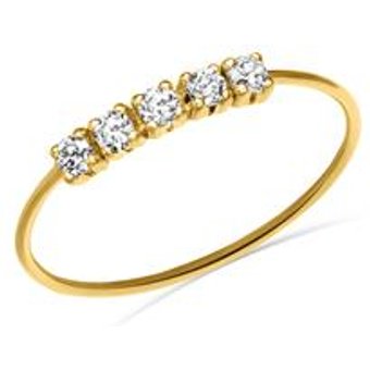 Damenring aus 375er Gold mit Zirkonia