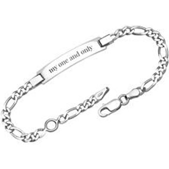 Figaro Armband Silber inkl. Lasergravur