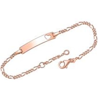 925er Silber Armband roségold Herz Gravur