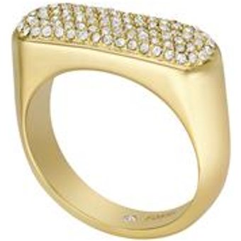 Damen Siegelring Heritage D-Link aus Edelstahl, IP Gold