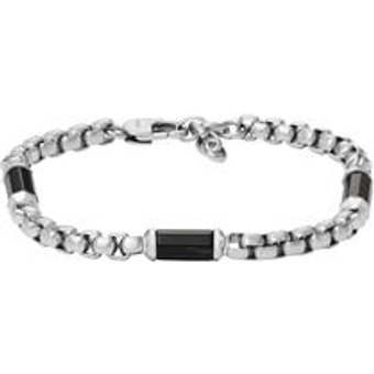 Herrenarmband aus Edelstahl All Stacked Up mit Achat