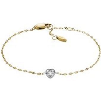 Armband Sadie mit Kristall aus Edelstahl, bicolor