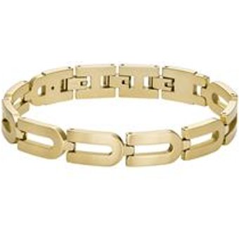 Gliederarmband Heritage D-Link aus Edelstahl, vergoldet