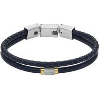 Gravurarmband All Stacked Up aus Leder und Edelstahl