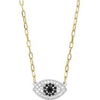 Damenkette Evil Eye aus Sterlingsilber, vergoldet