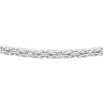 Königsarmband aus Sterlingsilber, 2 mm, vierkant