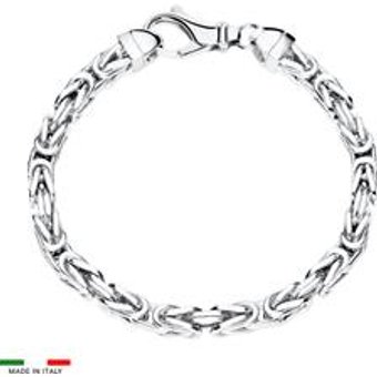 925er Silber Königsarmband für Herren, 5,0 mm