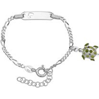 Gravierbares Kinderarmband Silber Schildkröte