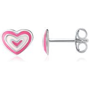 Herz Ohrstecker für Mädchen aus Sterlingsilber