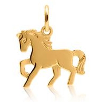 Anhänger Kinder 333er Gold Pferdemotiv