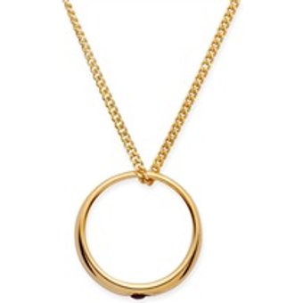 333er Gelbgold Taufkette poliert Rubin