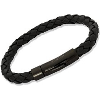 Armband echtes Leder 5,5mm Schwarz