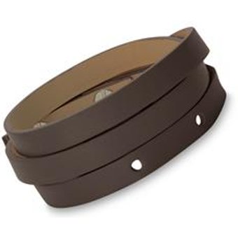 Wickelarmband dunkelbraunes Kunstleder
