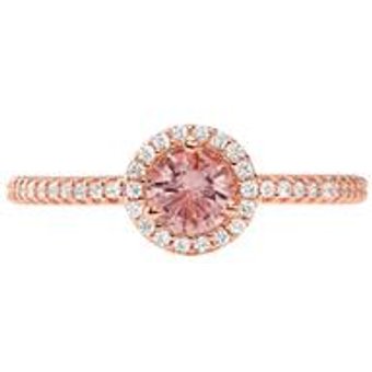 Damenring aus rosévergoldetem Sterlingsilber