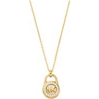 Damenkette aus Sterlingsilber, Perlmutt, Zirkonia, gold