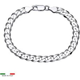 925 Silberarmband: Panzerarmband Silber 7mm