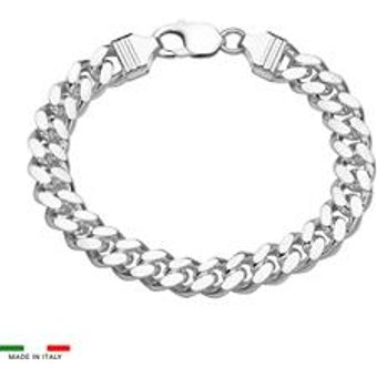 Cuban Panzerarmband aus 925er Silber, 10 mm, OVA