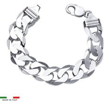 925 Silberarmband: Panzerarmband Silber 17mm