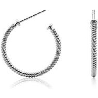 Creolen Rope Hoop aus Edelstahl