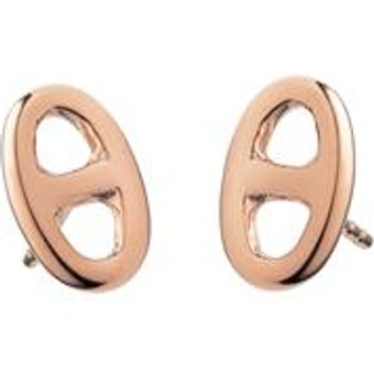 Damen Ohrstecker Anchor Chain aus Edelstahl, rosé