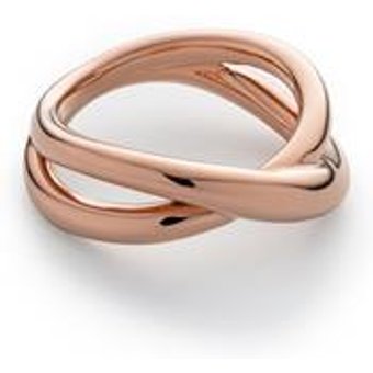 Damenring Waves Twisted aus Sterlingsilber, rosé