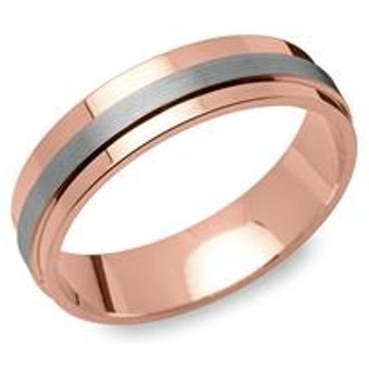 925er Vivo Silberring rosévergoldet 6mm breit